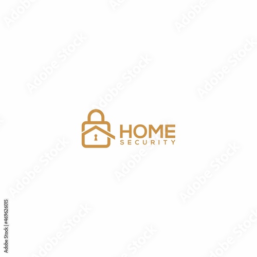 Home security logo design template. Guard your house. Vector Illustration