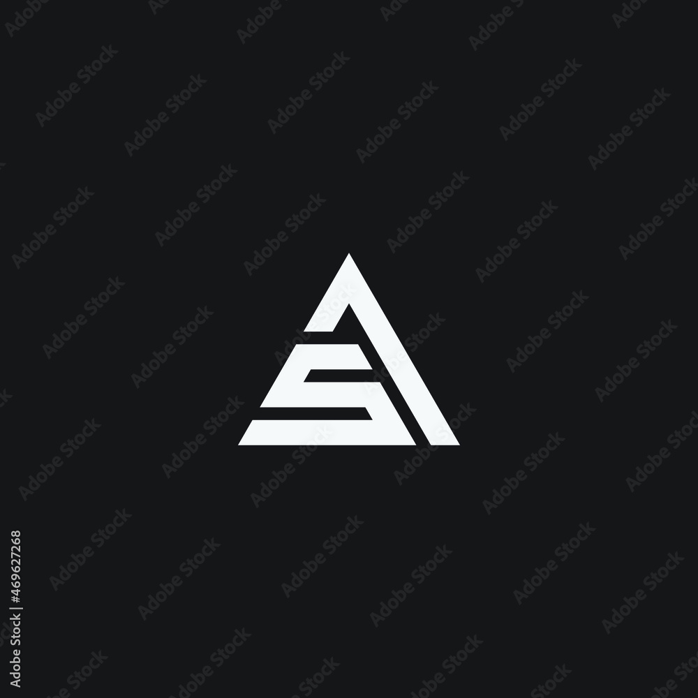 Initial AS letter monogram design logo template. Initial AS letter monogram design logo template.