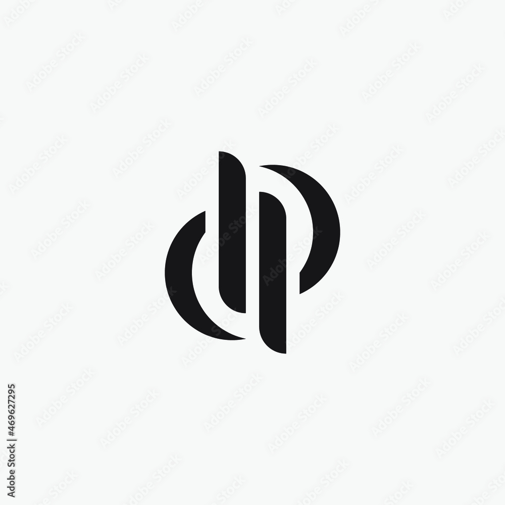 Initial DP letter monogram design logo template. Initial DP letter monogram design logo template.
