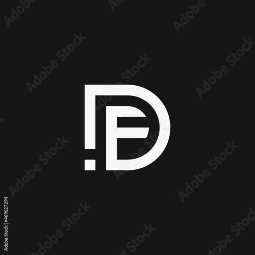 Initial IDF letter monogram design logo template.