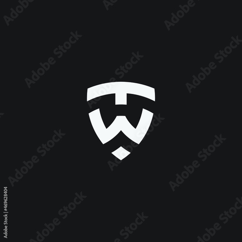 Vector initial letter TW monogram design logo template.