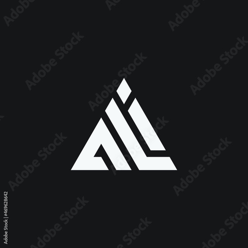 Vector initial letter ALI monogram logo template. photo