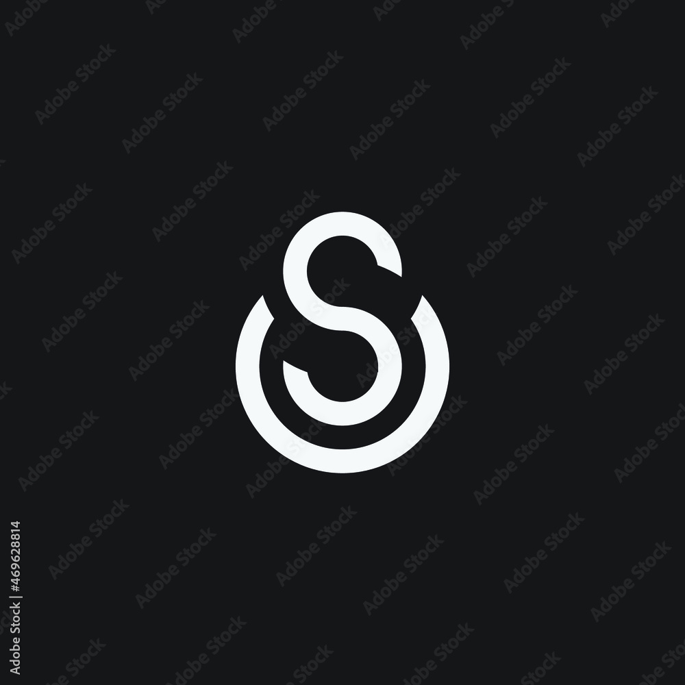 Vector initial SU letter monogram logo template. Vector initial SU letter monogram logo template.