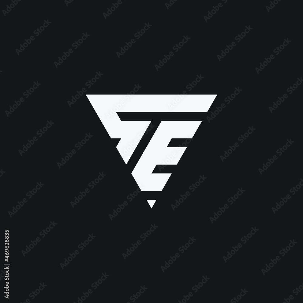 Vector initial TE letter monogram logo template. Vector initial TE letter monogram logo template.