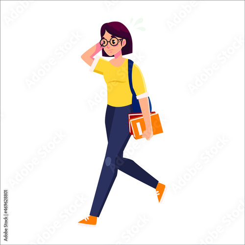 student female character collage university