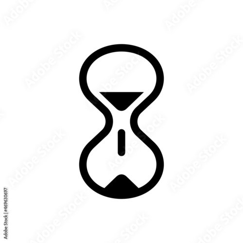 Hourglass Icon - Vector Illustration .