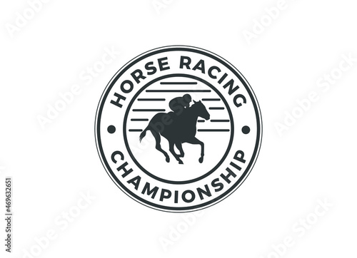 The vintage horse racing logo designs inspiration. 