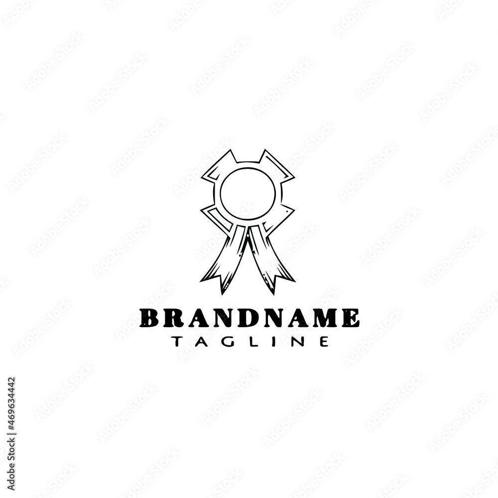 creative cockade with ribbon logo cartoon icon design template cute isolated vector illustration creative cockade with ribbon logo cartoon icon design template cute isolated vector illustration