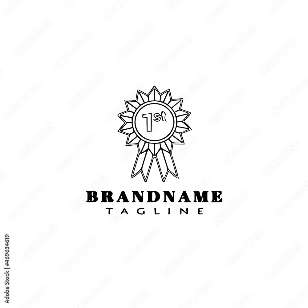 cockade with ribbon logo symbol icon design template black isolated vector illustration cockade with ribbon logo symbol icon design template black isolated vector illustration