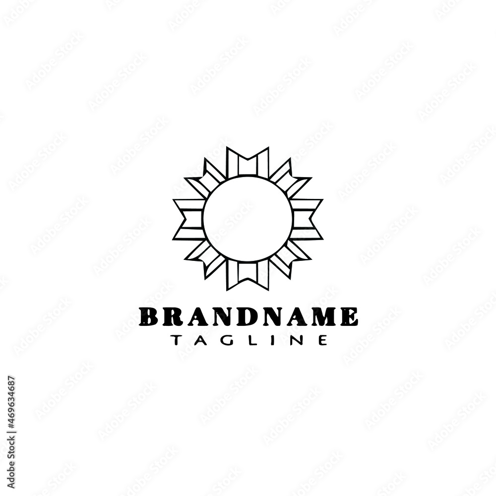 cockade with ribbon logo cartoon icon design template black symbol vector illustration cockade with ribbon logo cartoon icon design template black symbol vector illustration