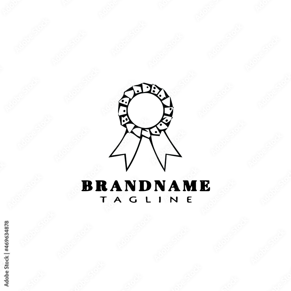 cockade with ribbon logo cartoon icon design simple black isolated vector illustration cockade with ribbon logo cartoon icon design simple black isolated vector illustration