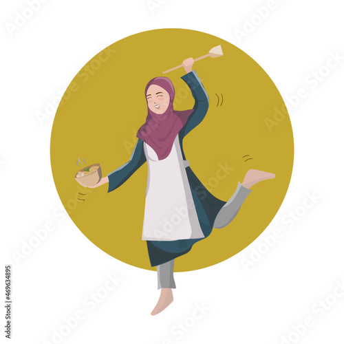 moslem woman cooking