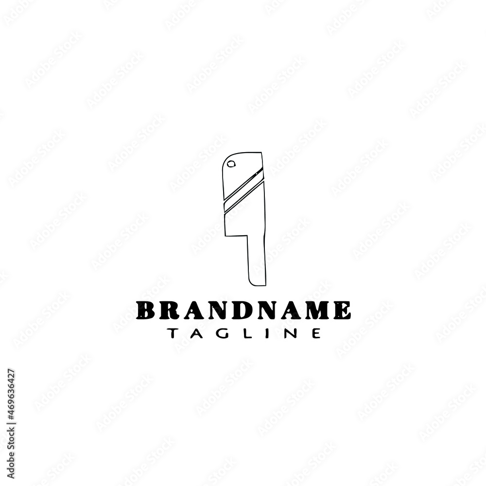 cleaver logo cartoon design template icon black isolated simple illustration cleaver logo cartoon design template icon black isolated simple illustration