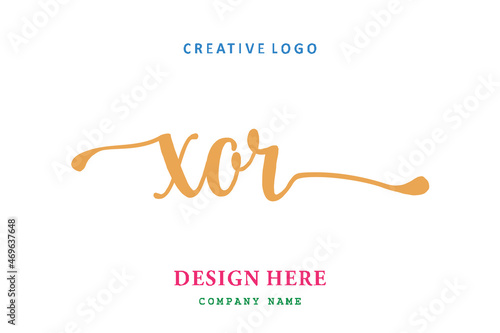 XOR lettering logo is simple, easy to understand and authoritative