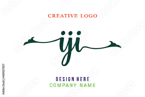 IJI lettering logo is simple, easy to understand and authoritative photo