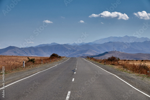 Scenic Road Landscape in Autumn