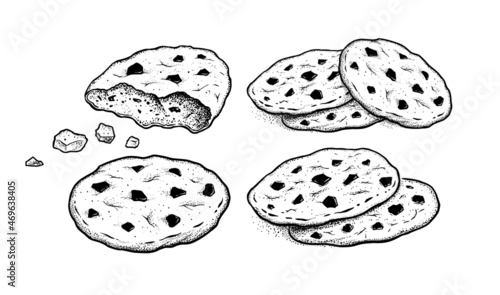 Vector illustration set of Cookies