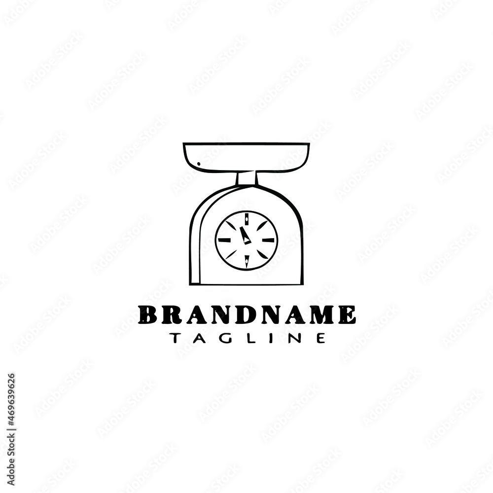 food scale logo cartoon icon design template vector illustration food scale logo cartoon icon design template vector illustration