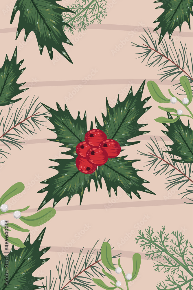 mistletoe plant card