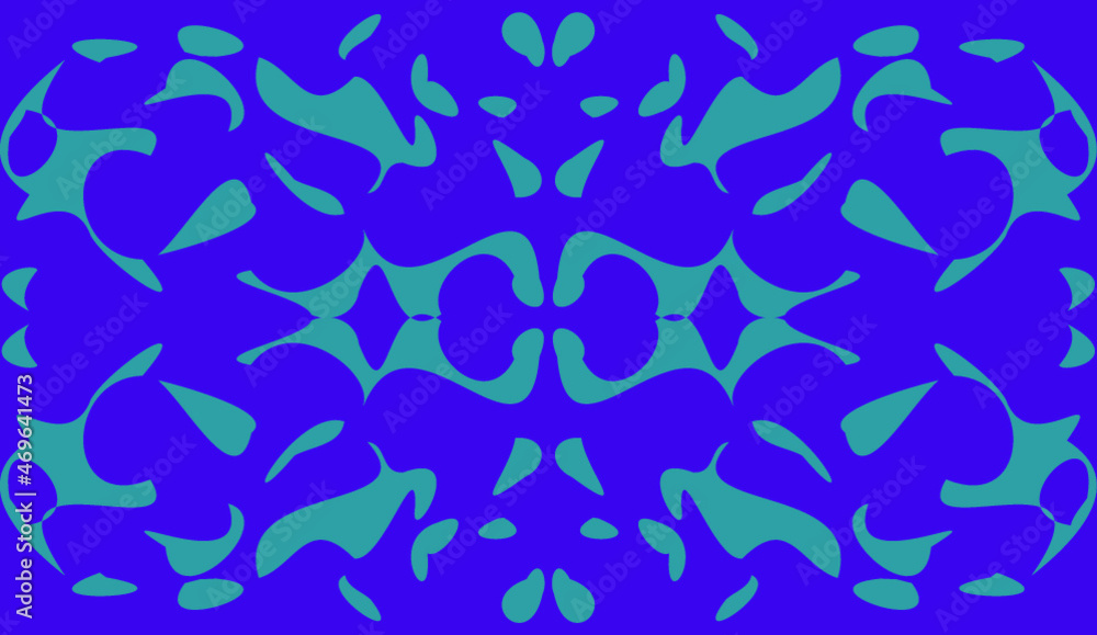 illustration design of blue and turquoise color abstract pattern mandala perfect for wallpaper, banner, template and etc illustration design of blue and turquoise color abstract pattern mandala perfect for wallpaper, banner, template and etc