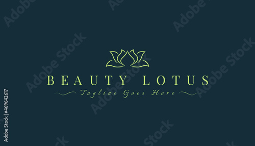 Lotus flower logo inspiration. Aesthetic line art lotus logo design for beauty care, skin care, spa, yoga, boutique, women fashion and beauty clinic treatment. branding identity for feminine business.