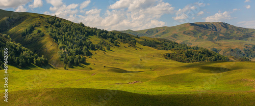 Idyllic mountain valley in Dzhungar Alatau