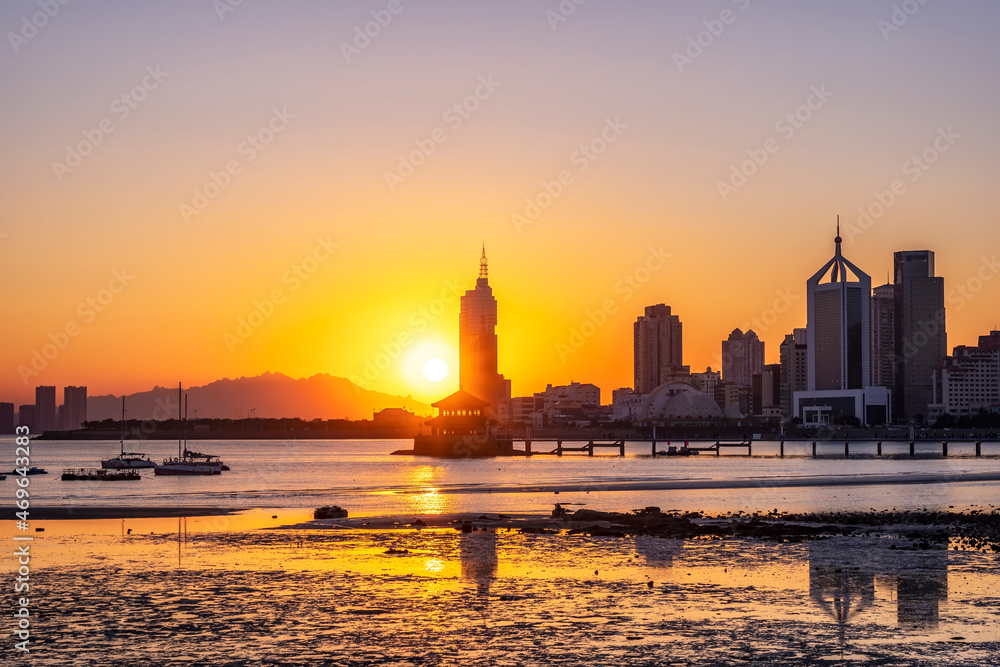 Coastline city scenery of Qingdao, China