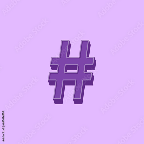 Hashtag icon vector illustration
