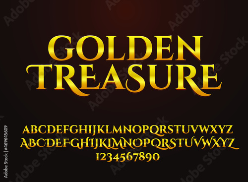 fantasy luxury golden treasure text effect