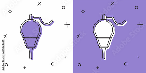 Set Fishing float icon isolated on white and purple background. Fishing tackle.  Vector