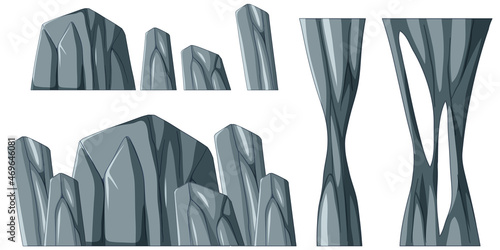 Stalactite stalagmite in cartoon style
