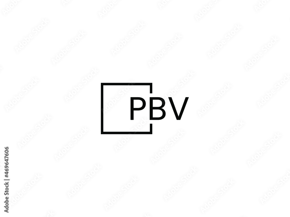 Fototapeta premium PBV letter initial logo design vector illustration
