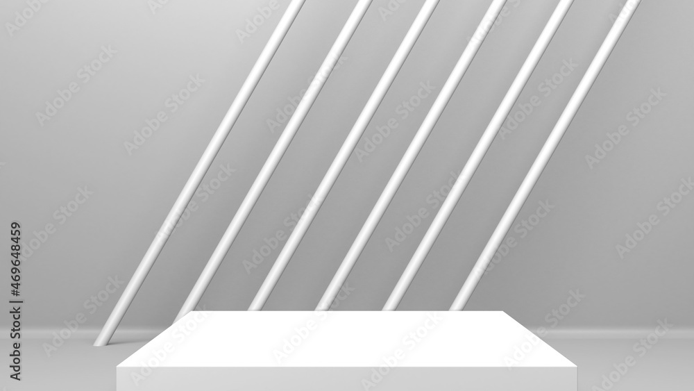 Fototapeta premium Abstract scene podium mockup. Award ceremony concept