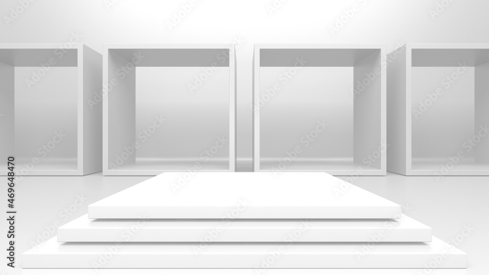 Abstract scene podium mockup. Award ceremony concept Abstract scene podium mockup. Award ceremony concept