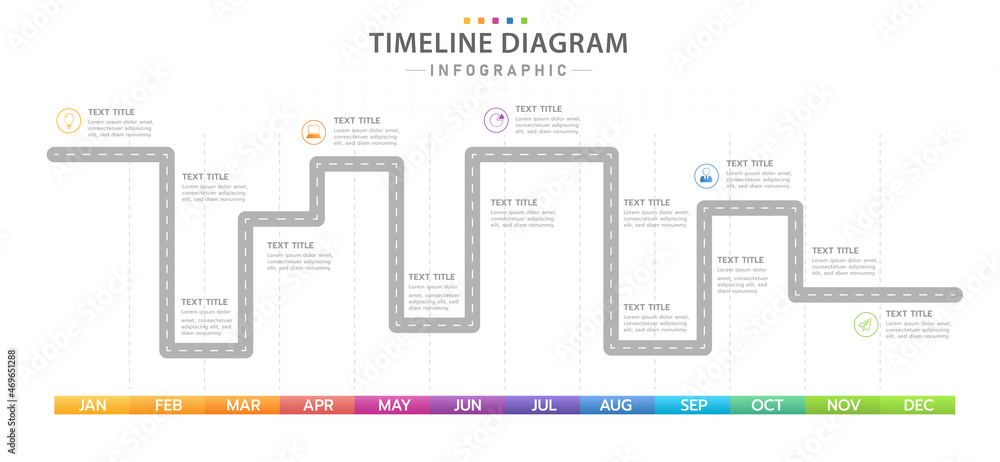 Infographic template for business. Monthly modern Timeline with roadmap table, presentation vector infographic. Infographic template for business. Monthly modern Timeline with roadmap table, presentation vector infographic.