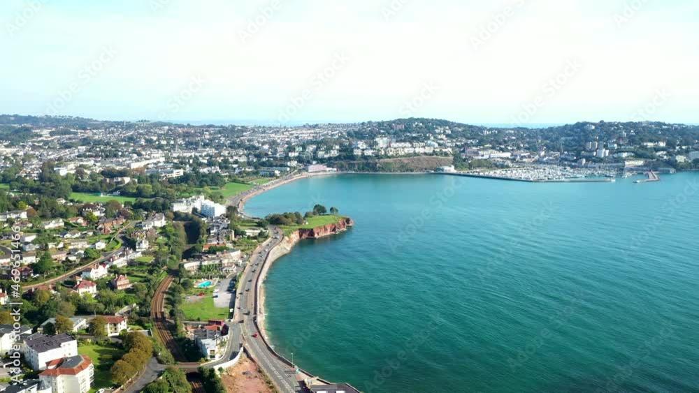 Aerial view of Torquay seafront on a sunny day Aerial view of Torquay seafront on a sunny day