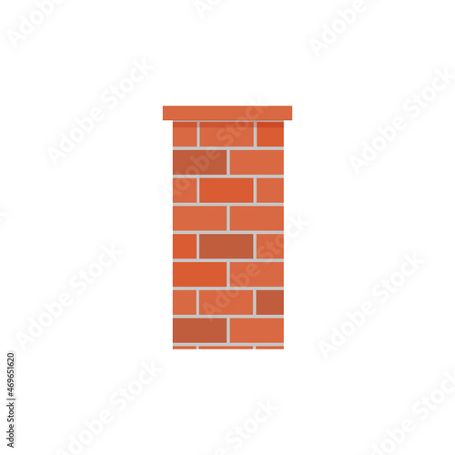 Obraz na plátně Brick chimney icon on white background