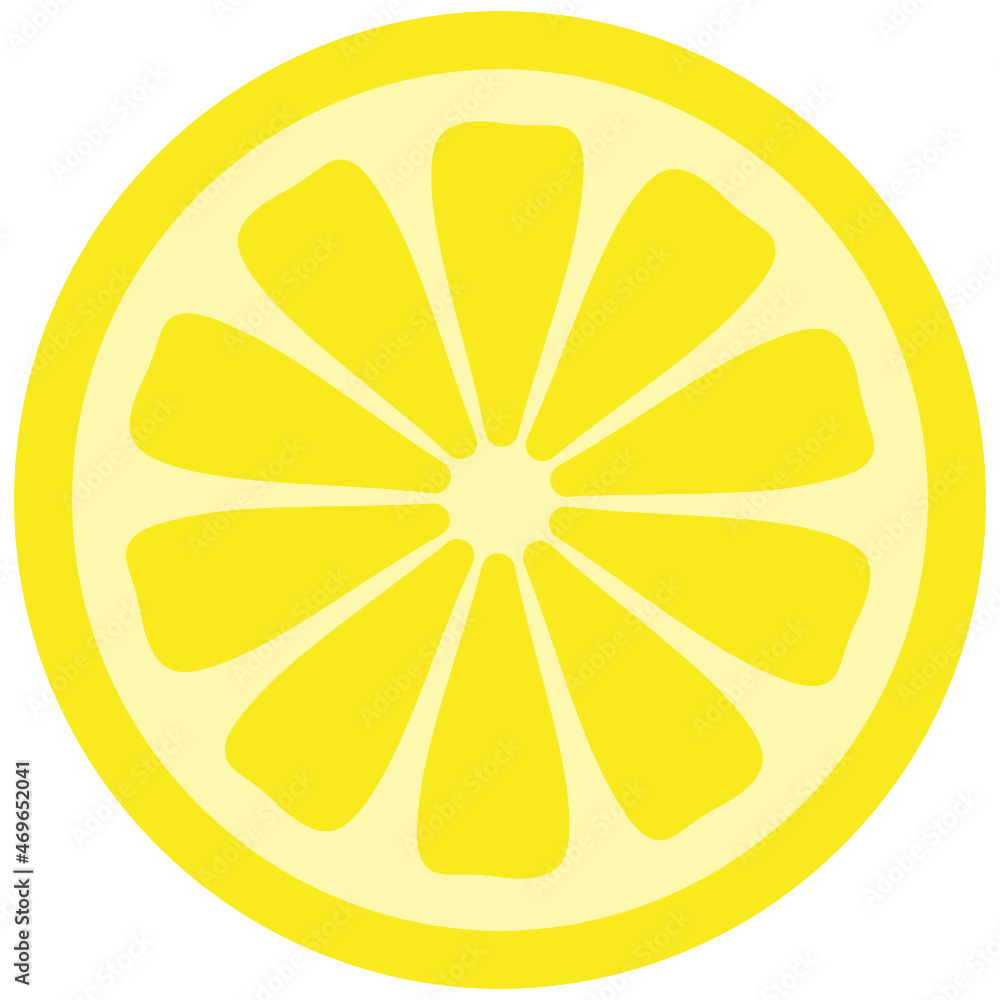 Citrus Lemon round cross section slice SVG vector graphic with yellow skin pith and segments isolated on white. Suitable for use with digital cutting software. Citrus Lemon round cross section slice SVG vector graphic with yellow skin pith and segments isolated on white. Suitable for use with digital cutting software.