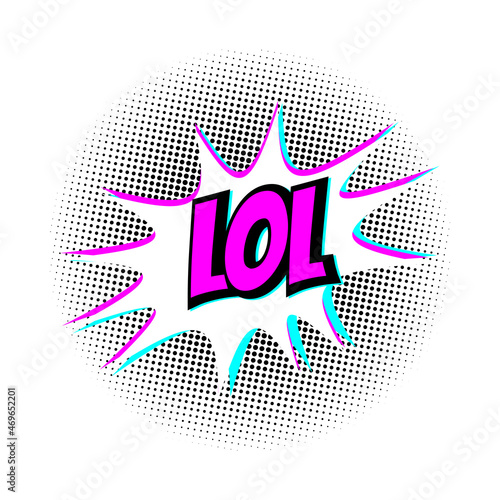 Colorful lol comic speech bubble background