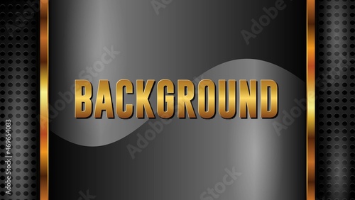 Luxury metal pattern texture background with gold and black colors. vector illustration