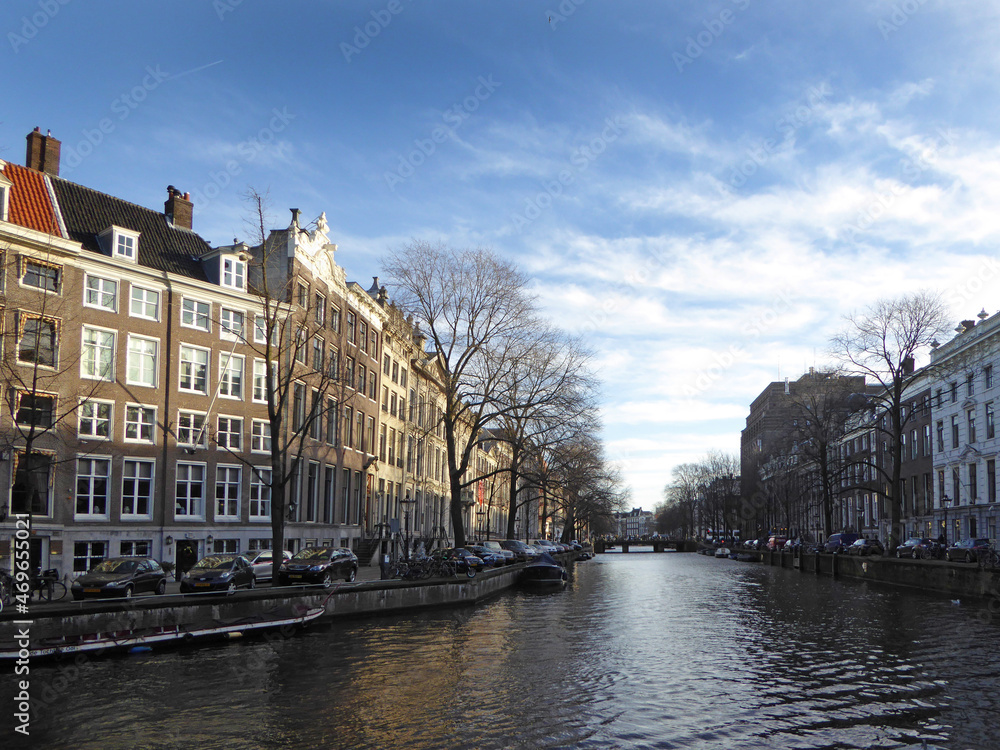 Canals of Amsterdam Netherlands.