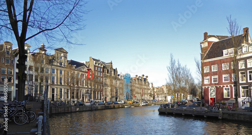 Canals of Amsterdam Netherlands.