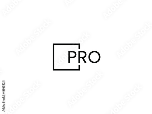 PRO letter initial logo design vector illustration