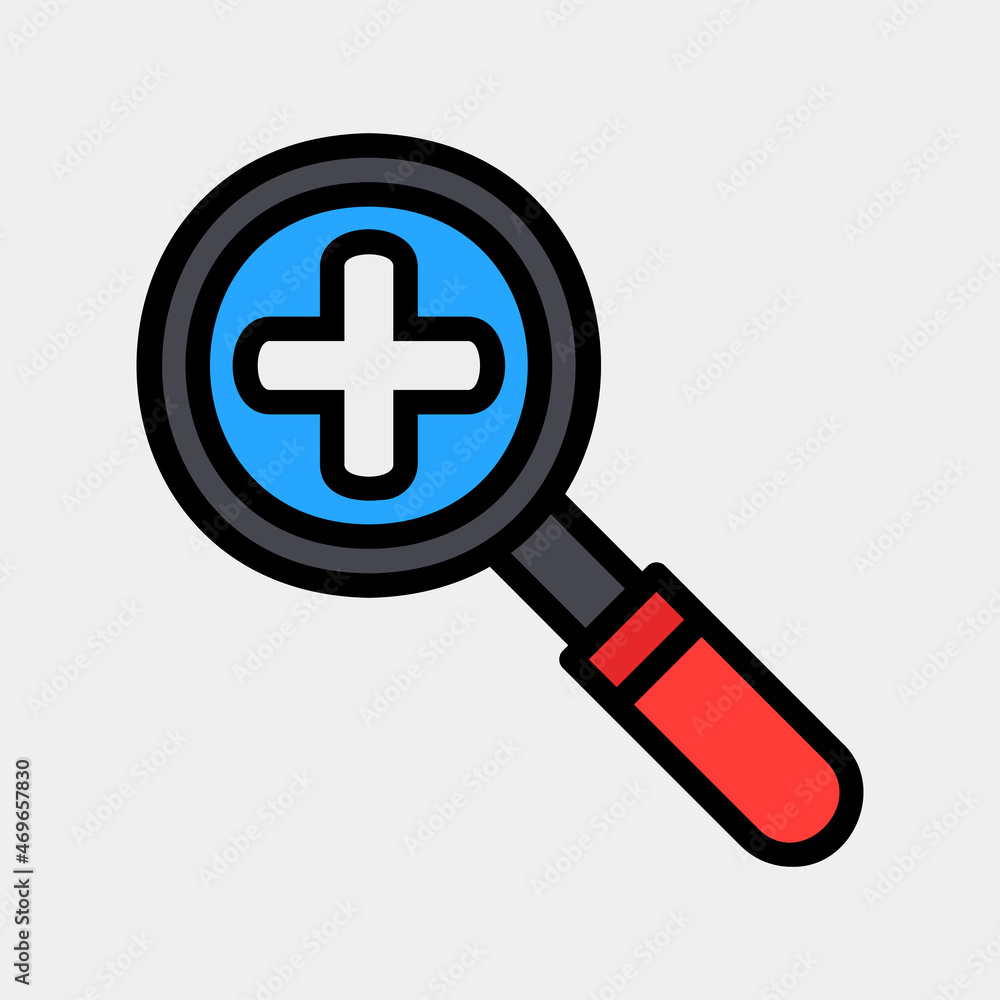 Zoom in cursor icon vector illustration in filled line style, use for website mobile app presentation Zoom in cursor icon vector illustration in filled line style, use for website mobile app presentation