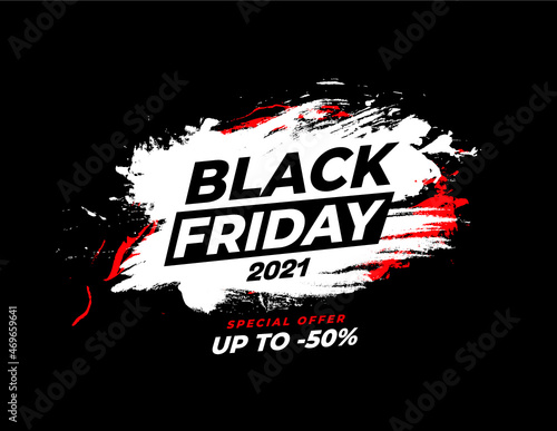 Black Friday 2021 sale vector graphic - Black Week promo banner
