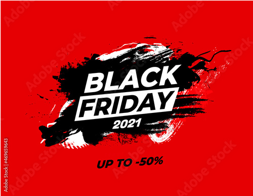 Black Friday 2021 sale vector graphic - Black Week promo banner
