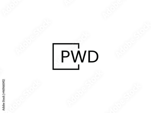 PWD letter initial logo design vector illustration photo