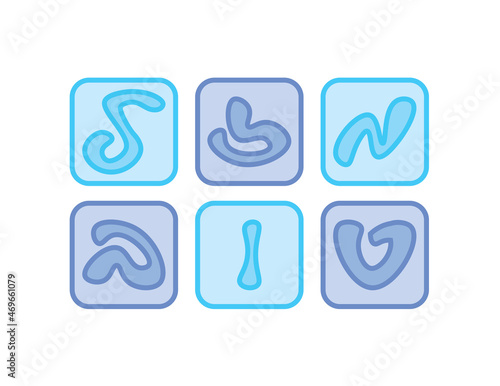 Blue Hebrew congrats, Hand written Hebrew Mazal tov greeting letters blocks. Translation: congratulations