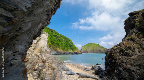 Wallpaper Mural Nature, rocks, blue sea, blue sky, beautiful bay Torontodigital.ca