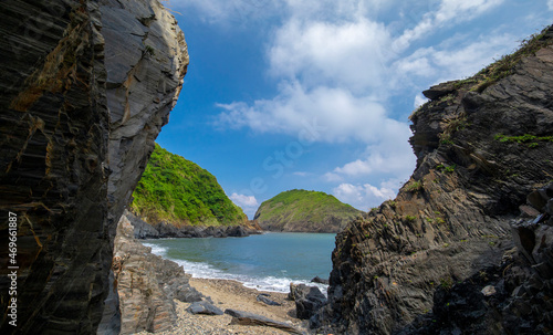 Wallpaper Mural Nature, rocks, blue sea, blue sky, beautiful bay Torontodigital.ca